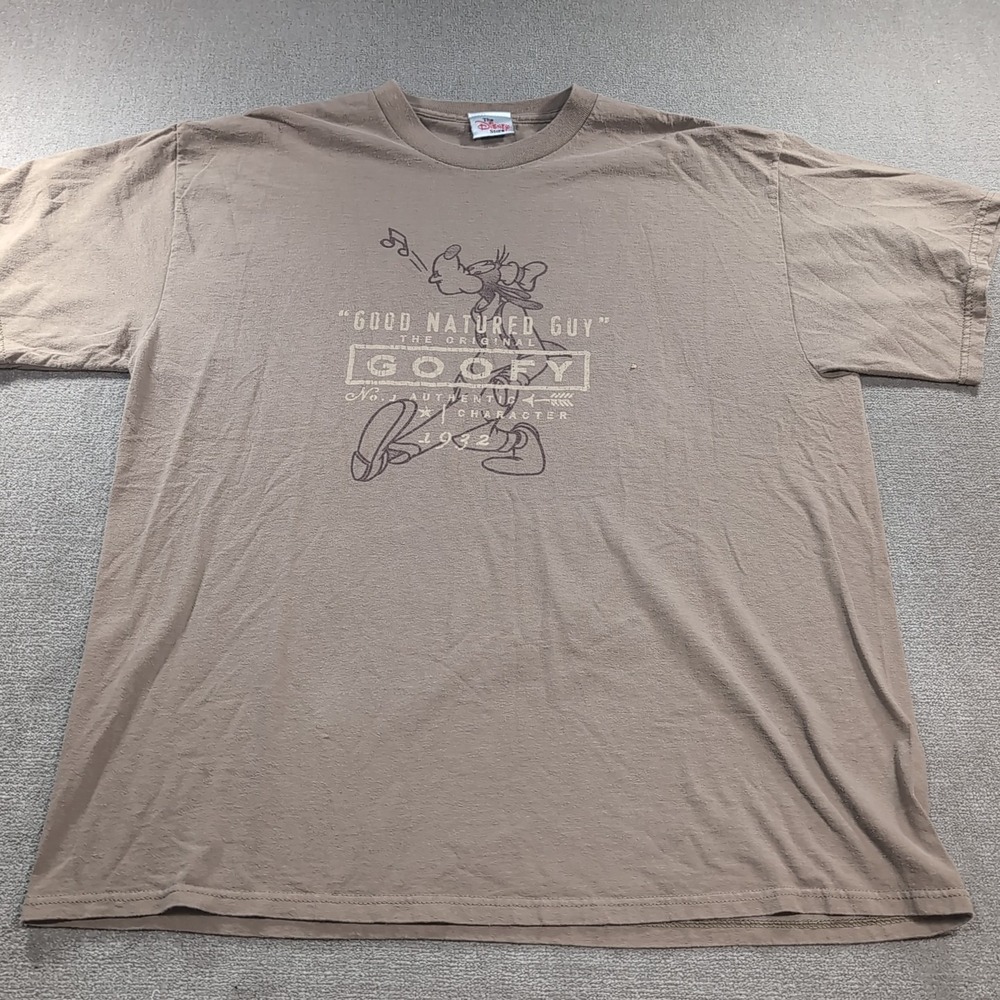 Disney Goofy Men's Brown T-Shirt Size‎ XL Vintage The Disney Store